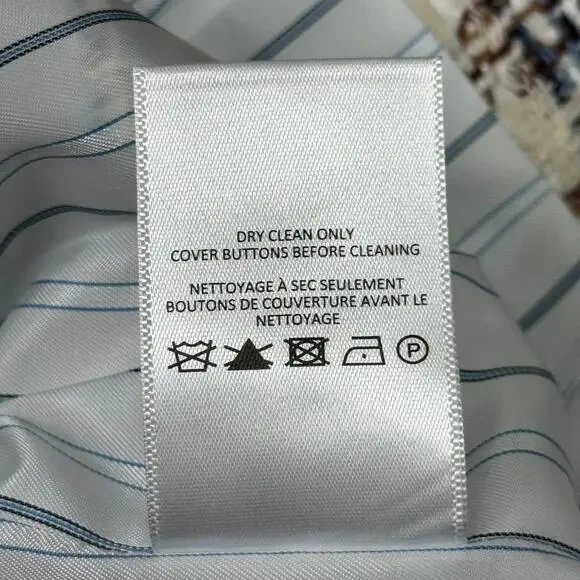 VERONICA BEARD Bentley Tweed Jacket Sz-2 Ivory/Camel 2406TW6810474 - Picture 16 of 16